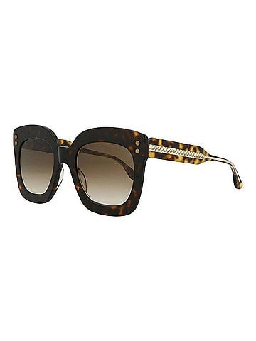 Bottega Veneta Women's Square-Frame Acetate Sunglasses in Havana Crystal Brown (view 1)