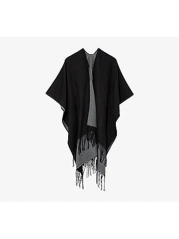 Echo Women's Ruana Reversible Wrap in Grey/Black (view 1)