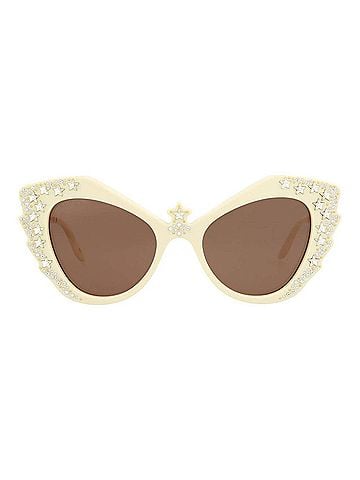 Gucci Women's Cat Eye-Frame Acetate Sunglasses in White (view 1)