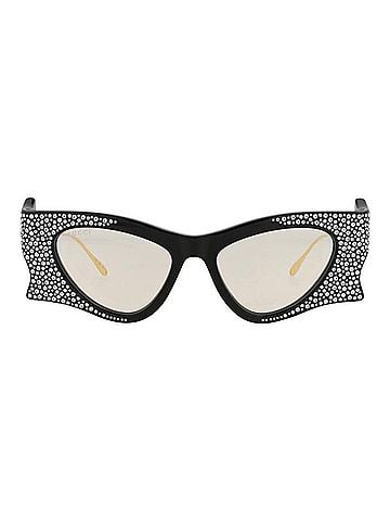 Gucci Women's Cat Eye-Frame Recycled Acetate Sunglasses in Black (view 1)