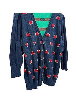 ModCloth Watermelon Print Button Front Cotton Blend Cardigan Cardigan (view 2)