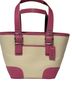Coach Pink White Leather Tote One size - photo 1