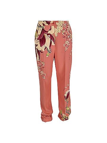 ETRO Etro Floral Printed Pants in Pink Viscose (view 1)