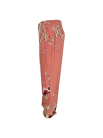 ETRO Etro Floral Printed Pants in Pink Viscose (view 2)