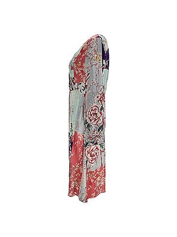 ETRO Etro Floral Print V-neck Dress In Blue Viscose (view 2)