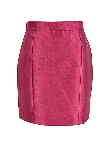 Dolce & Gabbana Dolce &amp; Gabbana Pencil Mini Skirt in Pink Silk (view 1)