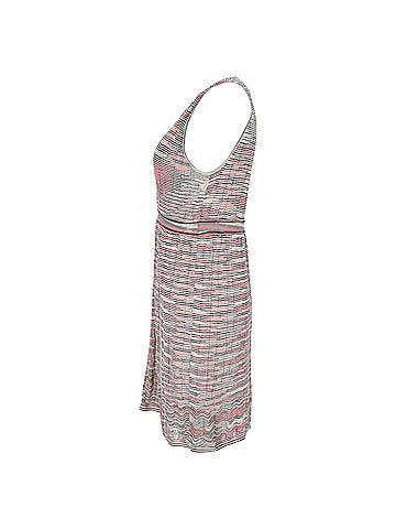 Missoni M Missoni Plunge Neck Midi Dress in Multicolor Viscose (view 2)
