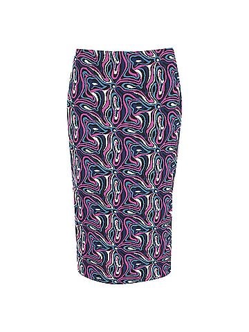 Emilio Pucci Emilio Pucci Printed Jacquard-Knit Midi Skirt in Multicolor Polyamide (view 1)