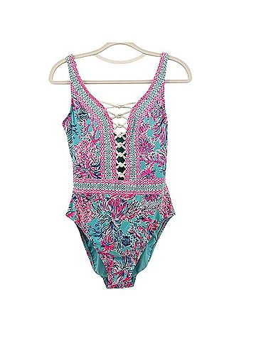 Lilly Pulitzer Caseylee Lattice One Piece Swimsuit (view 1)