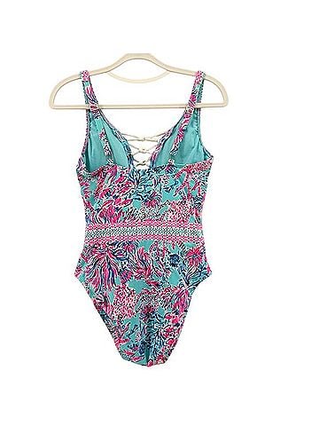 Lilly Pulitzer Caseylee Lattice One Piece Swimsuit (view 2)
