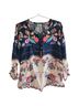 Johnny Was Floral Long Sleeve Blouse Size S - photo 1