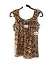 Gilli 100% Polyester 100% Polyester Floral Brown White Short Sleeve Blouse Size S - photo 4