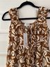 Gilli 100% Polyester 100% Polyester Floral Brown White Short Sleeve Blouse Size S - photo 6