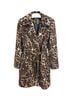 Ellen Tracy Animal Print Brown Black Tan Coat Size 8 - photo 1