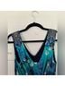 Monsoon Floral Blue Green Casual Dress Size 8 - photo 5