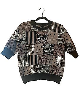 Disney Nightmare Before Christmas Patchwork Butterfly Sweater Pullover Sweater (view 1)