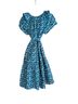 Mirth Print Blue Green Pink Casual Dress Size M - photo 2