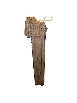 Adrianna Papell Metallic Mesh Gown Cocktail Dress (view 2)