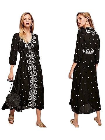 Free People Embroidered Fable Casual Dress (view 1)