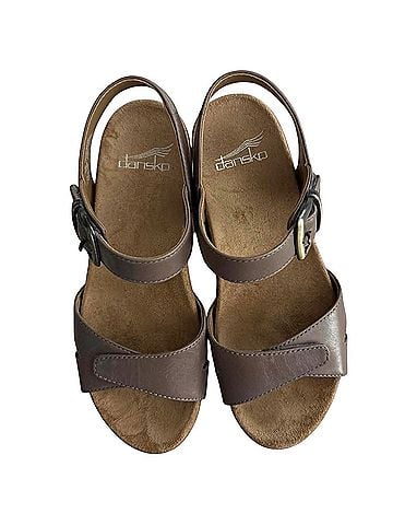 Dansko Laurie wedge in Burnished Calf Sandals (view 1)