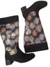 Midnight Velvet Stars Black Gold Silver Boots Size 9 - photo 1