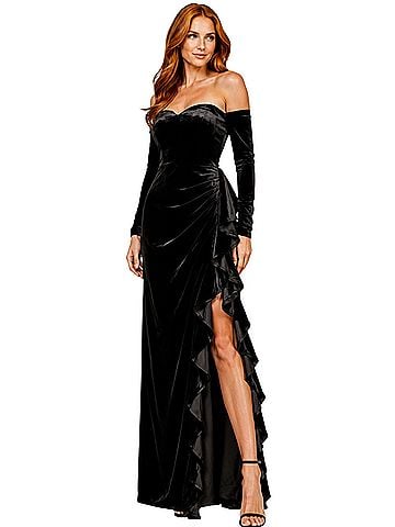 Badgley Mischka Velvet Cocktail Dress (view 1)