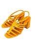 Free People 100% Leather Gold Orange Sandals Size 10 - photo 1