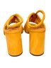 Free People 100% Leather Gold Orange Sandals Size 10 - photo 3