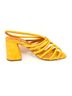 Free People 100% Leather Gold Orange Sandals Size 10 - photo 4