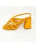 Free People 100% Leather Gold Orange Sandals Size 10 - photo 11