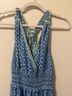 Max Studio Blue Printed Halter Maxi Dress Casual Dress - photo 4