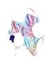 Wildfox Ombre Multi Color One Piece Swimsuit Size L - photo 1