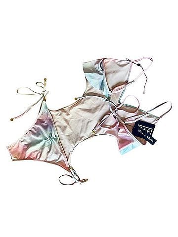 Wildfox Rainbow Monokini One Piece Swimsuit (view 2)