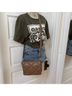 STAND STUDIO 100% Lambskin Brown Leather Crossbody Bag One size - photo 6