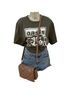 STAND STUDIO 100% Lambskin Brown Leather Crossbody Bag One size - photo 1