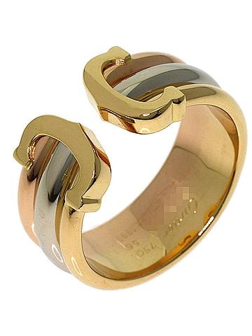 Cartier Cartier 2C LM #56 Ring - 18K Yellow Gold/18K White Pink Gold Women's CARTIER (view 2)