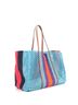 Gucci 100% Raffia Blue Interlocking G Web Tote Raffia Large One size - photo 3