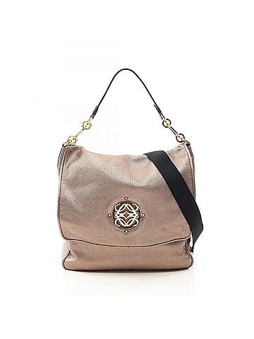 Loewe Loewe Anagram Metallic Maia 2-Way Shoulder Bag/Handbag, Leather, Women's, Gold Tone (view 1)