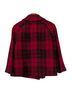 Talbots 61% Wool 39% Acrylic 100% Polyester Plaid Red Black Coat Size 10 - photo 2