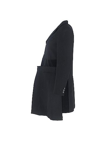 Comme des Garçons Comme Des Garçons Panelled Single-Breasted Coat in Black Wool (view 2)