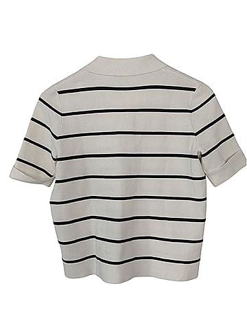 T Tahari Short Sleeve Striped Cardigan (view 2)
