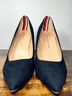 Tommy Hilfiger Blue Tan Heels Size 8 - photo 6