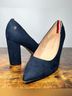 Tommy Hilfiger Blue Tan Heels Size 8 - photo 3