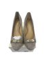 Coach Gray Gold Heels Size 8 1/2 - photo 1