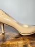 Etienne Aigner 100% Patent Leather Tan Heels Size 7 1/2 - photo 4
