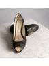 Caparros 100% Satin Black Heels Size 9 - photo 4