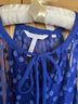 Zoa 100% Silk Blue Sleeveless Blouse Size S - photo 3
