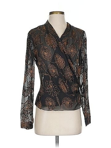 Dana Buchman Dana Buchman Long Sleeve Silk Top (view 1)