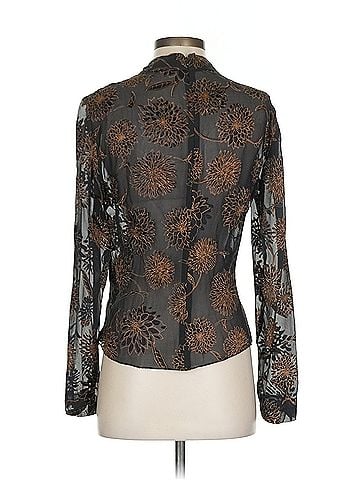 Dana Buchman Dana Buchman Long Sleeve Silk Top (view 2)