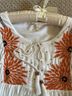 Floreat 100% Rayon White Orange Blouse Size XS - photo 3